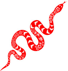 Obraz premium Chinese New Year Snake Zodiac Symbol