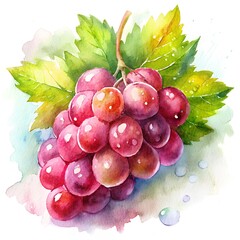 bunch of grapes with leaves