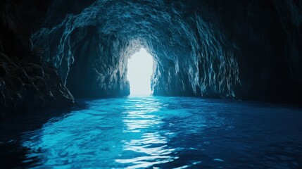The ethereal beauty of the Blue Grotto in Capri, Italy, Coastal scene