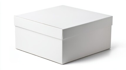 Naklejka premium White cardboard box isolated on a White background with clipping path