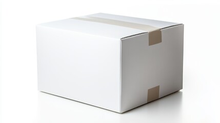 Fototapeta premium White cardboard box isolated on a White background with clipping path