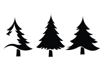 Obraz premium christmas tree silhouette