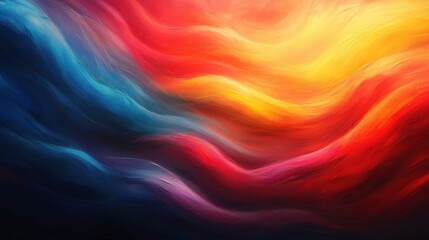 Obraz premium Abstract swirl of vibrant colors blending harmoniously in a warm and cool palette