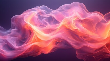 Obraz premium Colorful and vibrant abstract waves of smoke swirling in artistic patterns on a dark background