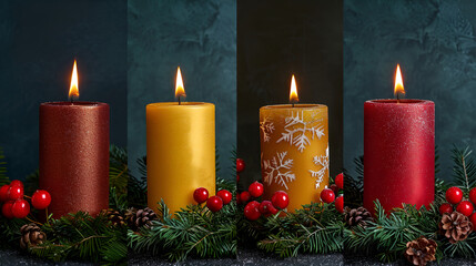 Glowing Candles in the Dark: Festive Ambiance for Celebrations
