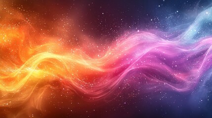 Fototapeta premium Colorful cosmic swirling patterns create a mesmerizing visual experience in deep space at night