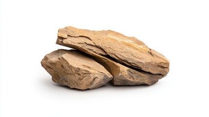 Rock formation isolated on white background