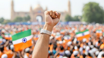 Fist of unity indian pride at a rally