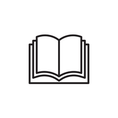 Open Book thin line vector icon