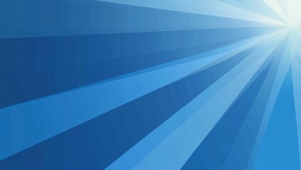 : Blue ray background with a sunburst pattern, vector presentation design featuring dynamic blue rays for a modern and energetic visual effect.