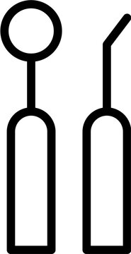 black dental tools icon clip art preview
