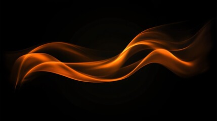 Fototapeta premium Fire flames on black background. Fire border design with burning embers for poster, banner or flyer 