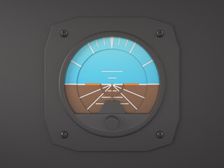 Flight instrument attitude indicator