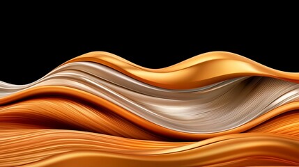 Obraz premium Abstract Gold and Silver Wavy Lines Modern Background Graphic Design Element