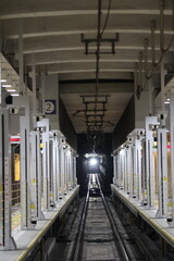 sannomiya Hanshin station platform in kobe japan with tapping machine to enter