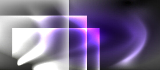 Obraz premium Dark neon colors with glass square shapes