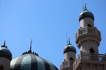 The dome and building of the Kobe Muslim Mosque, which is the first mosque in Japan