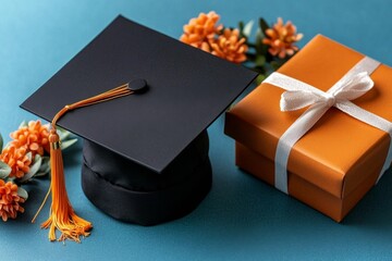 Clean design of a graduation cap symbolizing achievement and completion of university studies