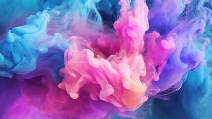 Fototapeta premium Gorgeous Pink blue color shiny glowing sparkling smoke cloud abstract art background