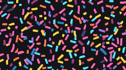 Seamless Colorful confetti sprinkle pattern wallpaper background.