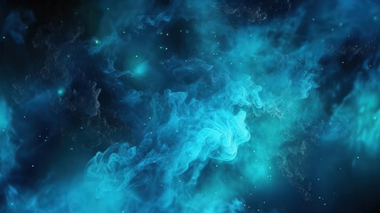 Fototapeta premium Amazing Top view of the sea with neon glow and rocks