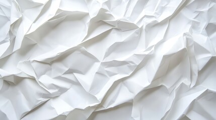 Fototapeta premium Crumpled white paper texture for background or design projects