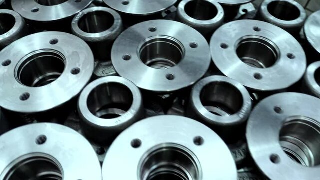 Stacked flanges in a production factory