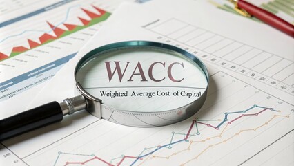 Understanding the concept of weighted average cost of capital with detailed financial graphs and analysis on a desk
