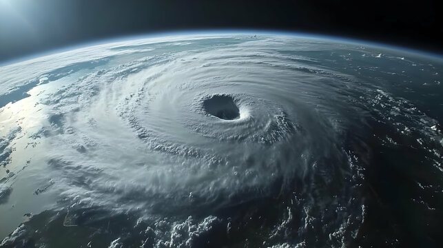 Hurricane Vortex from Space Realistic Image - Powered by Adobe