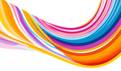 Colorful abstract background with vibrant curved lines