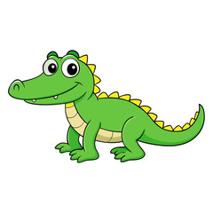 Obraz premium Crocodile cartoon vector illustration