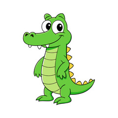 Fototapeta premium Crocodile cartoon vector illustration