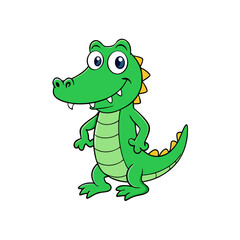 Obraz premium Crocodile cartoon vector illustration