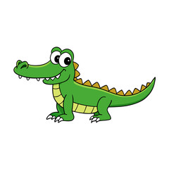 Obraz premium Crocodile cartoon vector illustration