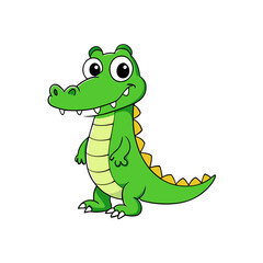 Fototapeta premium Crocodile cartoon vector illustration