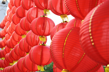Close up and Selective focus of red lanterns © Muhammad