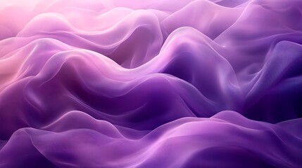 Fototapeta premium Flowing purple waves abstract art digital design soft textures artistic perspective fluidity concept