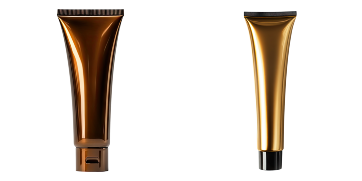 Conditioner tube with flip isolated on transparent background, Set of