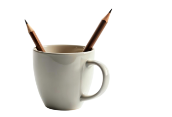 cup of coffee and pencil