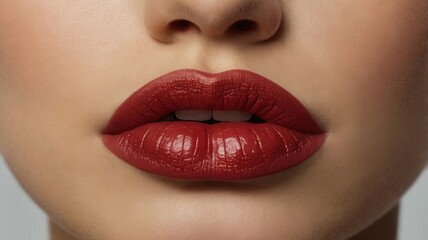 Fototapeta premium Close-Up of Glossy Lips