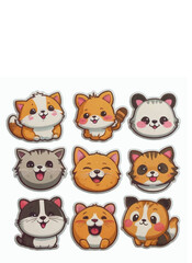 Cute and Funny Cat and Dog Sticker Bundle for Kids and Pet Lovers