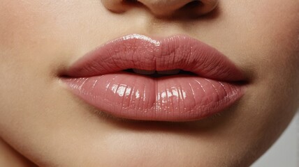 Fototapeta premium Close-Up of Glossy Lips