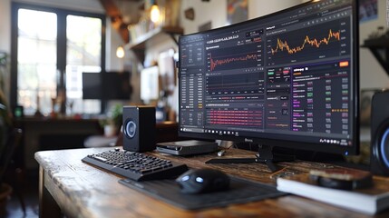 Wide view of the desktop portfolio tracking dashboard with real-time updates across cryptocurrencies.