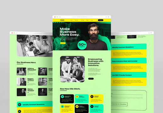 Corporate Website Landing Page Design Template