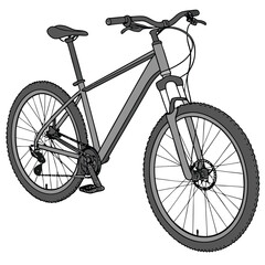 Naklejka premium Hybrid Bike with Multi-Purpose Design for Both City and Light Trail Use