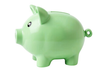 Obraz premium piggy bank on white