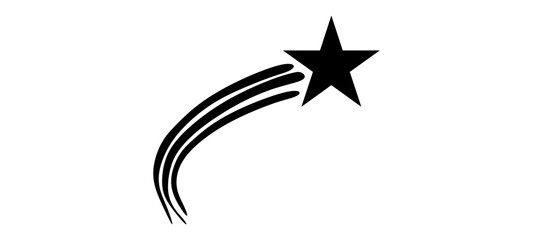 Falling Star icon. Vector Illustration.