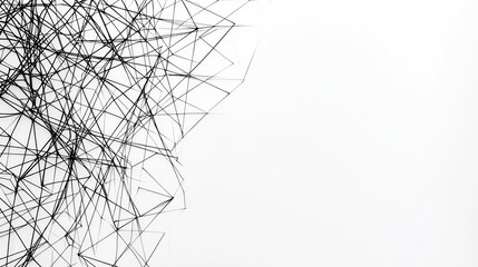 Abstract Black Lines on a White Background