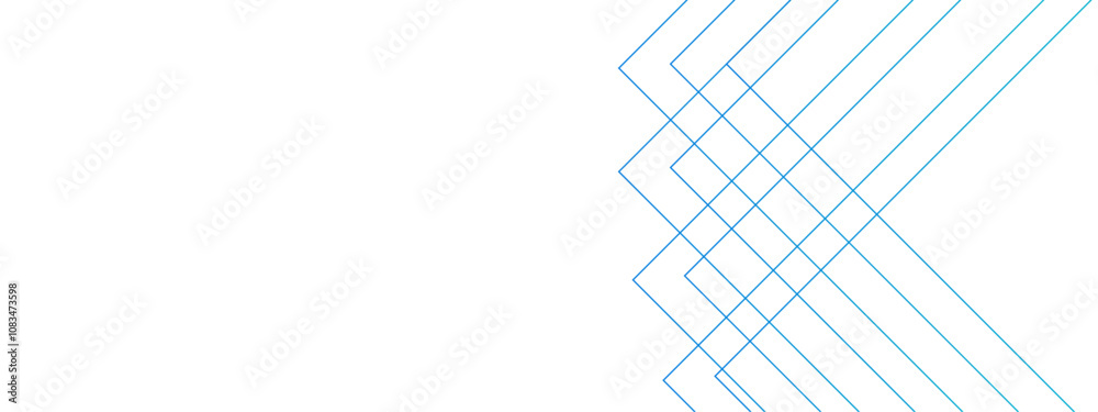 Aufkleber White minimal blue line design. Baseness technology concept Design. Future graphic geometric design. Geometry texture futuristic decoration. Minimal lines futuristic tech background