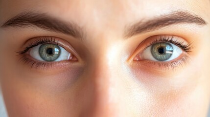 Obraz premium Dark circles under the eyes indicate fatigue and a desire for rest. The image captures the essence of tiredness with ample space for text or design elements.